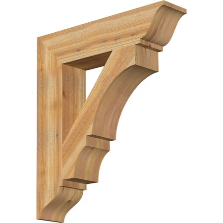 Ekena Millwork Balboa Traditional Rough Sawn Bracket, Western Red Cedar, 6"W x 28"D x 32"H BKT06X28X32BOA01RWR
